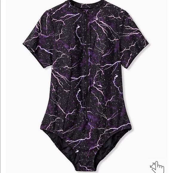 torrid Other - New Torrid sz 3 Lightning Rash Guard Swim Bathing Suit 3X